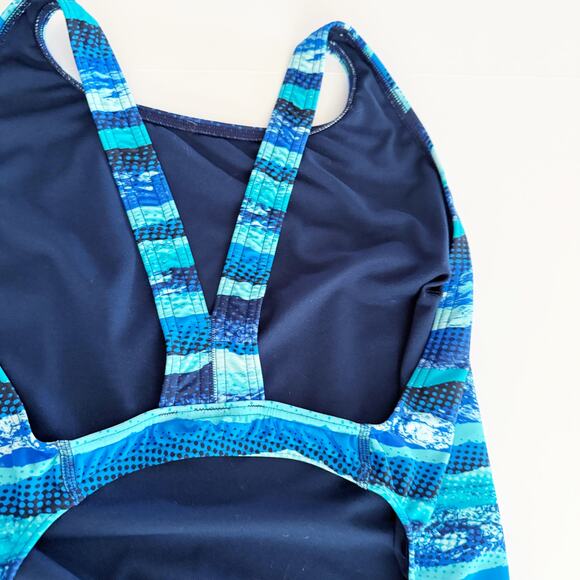 [Sporti] Wide Strap Blue Deepwater Racerback Competition Swimsuit NWT Size 40 - Picture 11 of 13